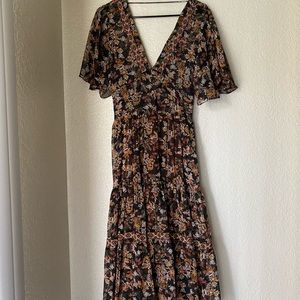 Zara midi print dress